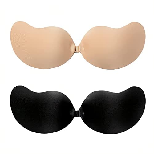 Stycizom Auto-adhésifs Soutien Gorge 2 Paires sans Bretelles Réutilisable Invisible Respirant Push-up