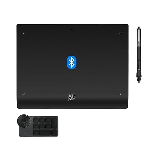 XPPen Tablette Graphique, Deco Pro LW (Gen 2) Tablette Graphique Bluetooth 5.0 sans Écran, Stylet à 16K(16384) Niveaux de Pression, Compatible avec Windows Chrome OS macOS 10.10 Android 10.0 Linux
