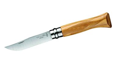 Opinel N° 6 - Manche en bois d'olivier inoxydable - Longueur de la lame : 7,2 cm