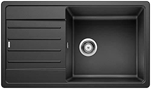 BLANCO LEGRA XL 6 S – Évier Rectangulaire en Granit avec Cuve Extra Large pour Meubles Bas de 60 cm de Large – En SILGRANIT – Gris – 523326
