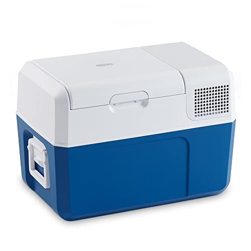 Mobicool MCF32 Glacière à compresseur 31 l, bleu/gris, Mini-frigo 12 V et 230 V pour voiture, camion, bateau, camping-car et prise de courant