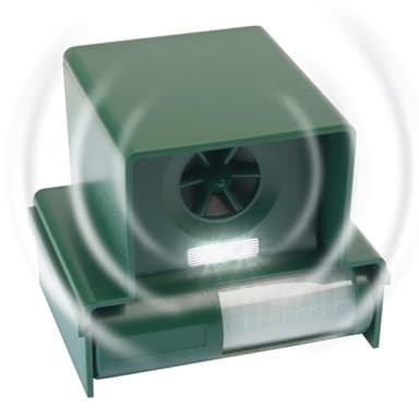 GARDIGO® Répulsif Ultrason Anti-Chats, Chiens, Pigeons Avec Flash LED | Repousse Efficacement les animaux indésirables | Angle de détection de 110°, portée d'env. 9 m | Intérieur & Extérieur.