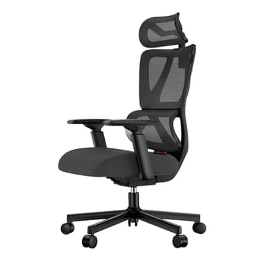 ProtoArc EC100 Fauteuil de Bureau Ergonomique avec Coussin à Ressorts de 10 CM, Soutien Lombaire, Accoudoirs et Appui-Tête Réglables - Chaise de Bureau Confortable (Noir)