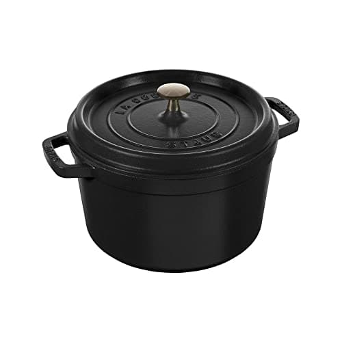 STAUB Cocotte en fonte noire de 24 cm de haut