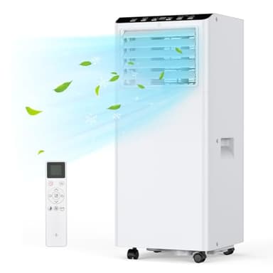 Climatiseur Mobile Silencieux 9000 Btu, Climatisation mobile 4-EN-1, DéShumidificateur, Ventilateur à 2 Vitesses, Sommeil Intelligent, Pour La Maison Bureau