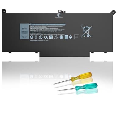 F3YGT Batterie Remplacement d'ordinateur Portable pour Dell Latitude 12 7000 7280 7290/13 7000 7380 7390 P29S002/14 7000 7480 7490 P73G002 Series 7480 7490 Batterie 2 X39G pour Dell Latitude DM3WC