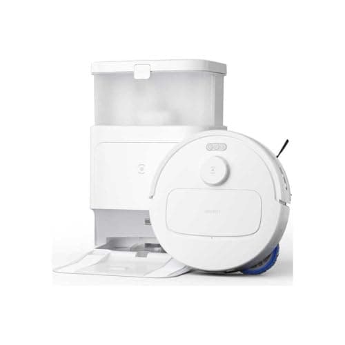 ECOVACS N30 PRO OMNI Aspirateur Robot avec Station OMNI tout-en-un, 10000Pa, Robot Aspirateur Laveur avec Brosse ZeroTangle 2.0, Nettoyage à l'eau chaude 60℃, Nettoyage Humide adaptatif TruEdge, Blanc