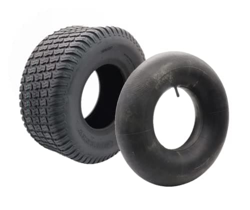 SECURA pneu incl. Chambre à air 16x6.50-8 valve droite compatible avec de divers tondeuse autoportée