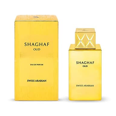 Swiss Arabian Shaghaf Oud Eau de parfum avec notes safran, rose, praliné bois, vanille - Pour homme et femme - 75 ml