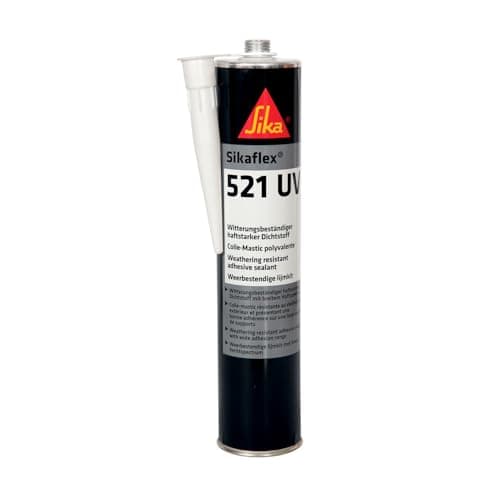 SIKA - Colle-mastic joints d'étanchéité camping-car/caravane/mobil-home - Sikaflex 521 UV Noir - Adhérence élevée - Résistant aux UV - Sans solvant - Résiste aux conditions climatiques - 300ml