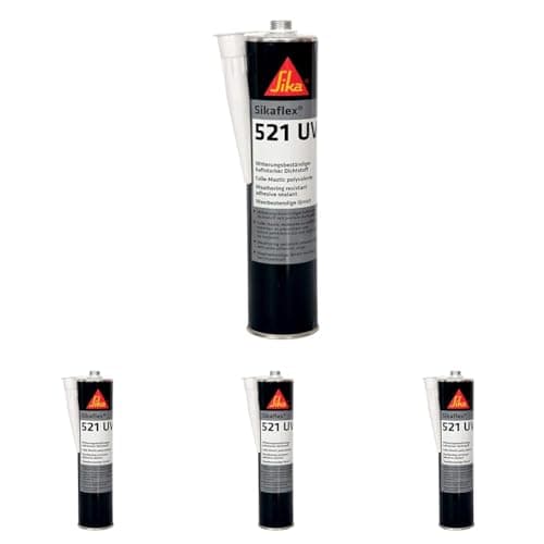 SIKA - Colle-mastic joints d'étanchéité camping-car/caravane/mobil-home - Sikaflex 521 UV Blanc - Adhérence élevée - Résistant aux UV - Sans solvant - Résiste aux conditions climatiques - 300ml