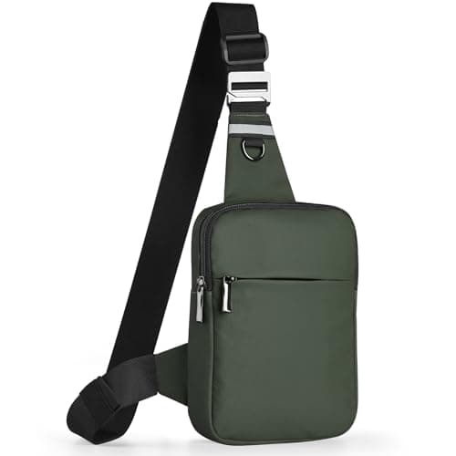 Tibroni Sling Bag Sac à bandoulière pour homme et femme avec blocage RFID, sac à bandoulière, sac à bandoulière, sac à bandoulière, petit sac de voyage, bodybag pour téléphone portable, ventre, sports