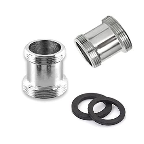 HATOOLHA® Lot de 2 adaptateurs de robinet en laiton, filetage NPT mâle vers mâle de 22 mm, connecteur aérateur de robinet pour robinet d'évier et purificateur d'eau (M18 - M22)