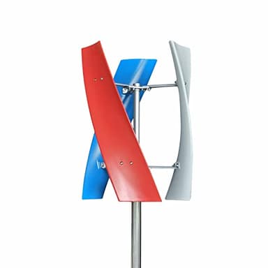 Générateur de turbines éoliennes 400 W 24 V à 3 feuilles spirales Helix Axe vertical Éolienne avec contrôleur