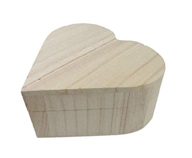 Pracht Creatives Hobby 7678-13541, boîte en Bois en Forme de Coeur avec charnières et Couvercle à Ouvrir, env. 13 x 13 x 6 cm, pour Le Rangement, la décoration et comme Cadeau, Natural