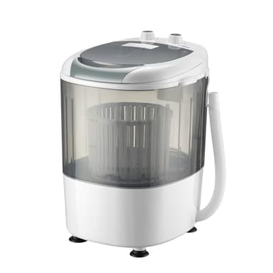 Wiltec Mini machine à laver – 37,3 x 35,1 x 52 cm – Capacité de lavage de 2,5 kg – Moteur de 170 W – Lave-linge robuste pour camping, voyage, déplacement