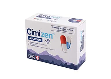 Laboratoire LBN - CIMIZEN | Audition, Acouphènes, Bourdonnements, Sommeil | 60 Gélules | Formulé et Fabriqué en France