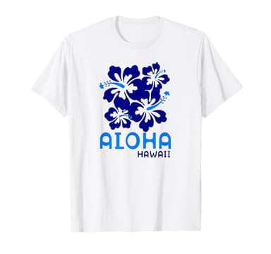 Aloha Hawaii Blue Hibiscus T-Shirt