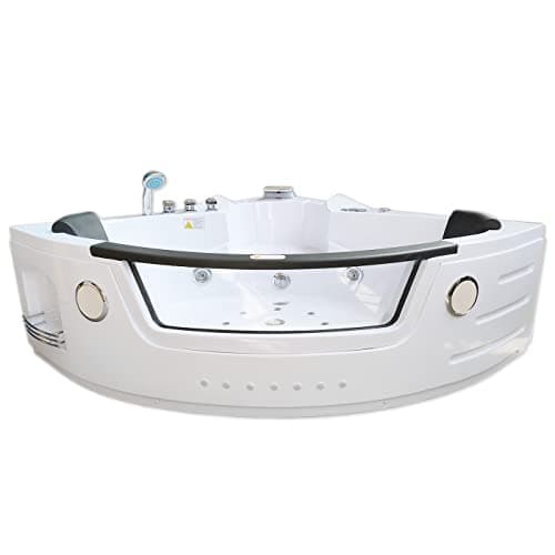BAIGNOIRE BALNEO MASSANTE Model Sant'Angels 140 x 140 cm ANGLE HAUTE BAIN TOURBILLON 2 PERSONNES NEUVE CHROMOTHERAPIE