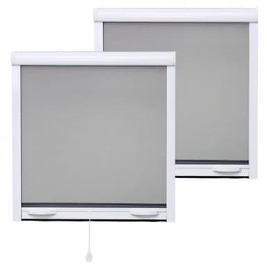 PACK ECO de 2 moustiquaires Enroulables ALU H145 cm x L100 cm Blanc