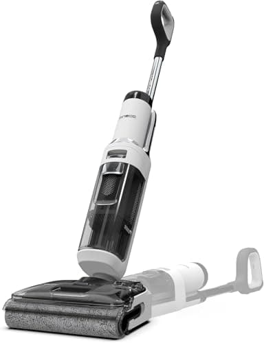 Tineco Floor One Stretch S6 Aspirateur Laveur de Sols Eau et Poussière, Conception Plate à 180°, Hauteur compacte de 13 cm, Auto-Nettoyage Flashdry à 70℃ en 5 Min, Nettoyage des Bords sur Deux Faces