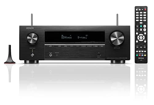 Denon AVR-X1700H Dab Amplificateur AV Home Cinéma 7.2 Canaux, 145W, Radio Dab+/FM, HDMI 8K, HEOS Multiroom, AirPlay 2, Dolby Atmos, DTS:X, Bluetooth - Noir
