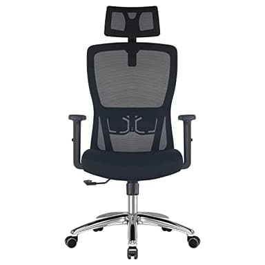 Durrafy Chaise Bureau, Chaise de Bureau Ergonomique avec Roullettes, Fauteuil Bureau Appuie-Tête et Accoudoir Réglables,Maille Respirante, Support Lombaire Réglable, Chaise Ergonomique Roulement 150KG