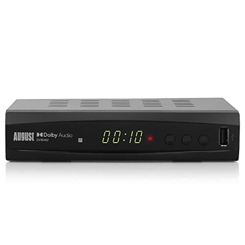 Décodeur et Enregistreur TNT HD - August DVB482 - Regardez et enregistrez simultanément 2 chaînes – Récepteur HDMI Full HD 1080p Contrôle du Direct - Lecteur Multimédia