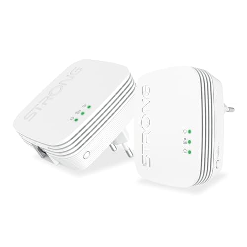 STRONG - Powerline 1000 Kit Mini - Duo Prises CPL - Kit CPL - 1000 Mbps - Compatible Toute Box/Routeur - 1 Port Ethernet - Installation Rapide Plug & Play - Accès Internet Haut Débit Partout - Blanc