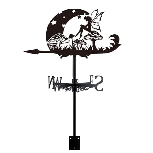 SUPERDANT Girouette de Jardin Exterieur Indicateur de Direction Girouettes du Vent Instrument de Mesure Installation sur Toit Deco Jardin Exterieur