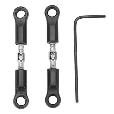 Pièces De Biellette De Direction De Voiture RC, 2 Biellettes De Direction RC Réglables en Acier Pa 2,05 Pouces, Kit De Mise à Niveau pour SCY 16101 16102 16103 16201 Pro 1/16.