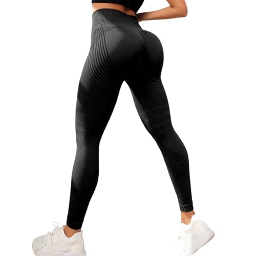 Plumi Leggings à Compression 3D Anti Cellulite Amaigrissant Minceur Leggings Femme Taille Haute sans Couture, Push-Up Opaque, Sport Yoga Pantalon