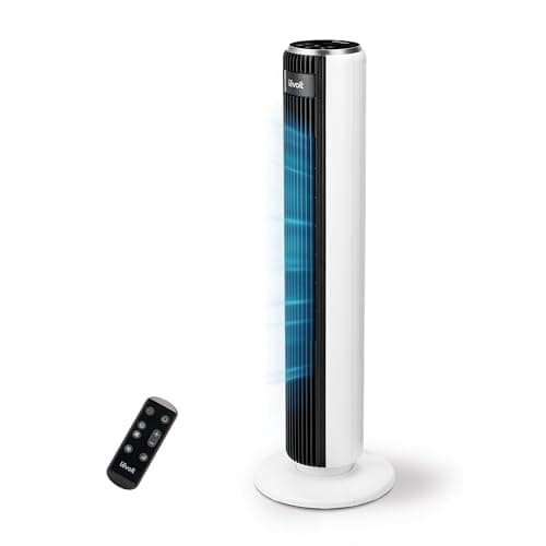 LEVOIT Ventilator Colonne Silencieux, 5 Vitesses 4 Vent Modes, Telecommand, 12h Minutes, Oscillating Speed ​​at 90 degré at 7m-s, 33W Air Conditioning, with 92cm Cooling Vessel