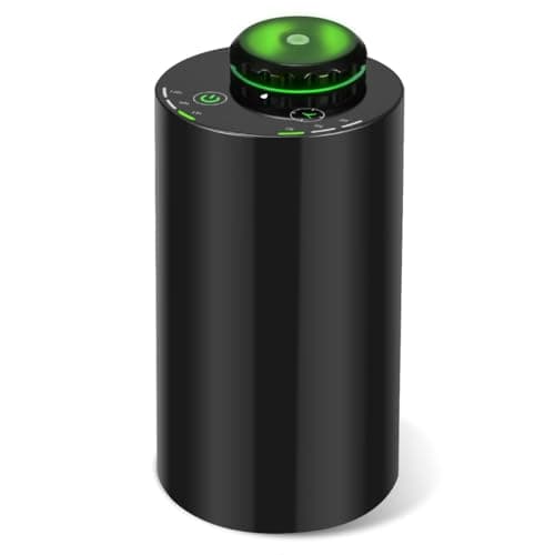 Diffuseur d'huiles essentielles sans eau, nébuliseur, 7 couleurs, lumière LED, à piles, diffuseur d'aromathérapie pour la maison, la chambre, la voiture, le bureau, noir