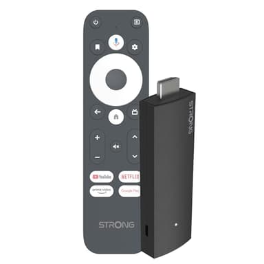 STRONG Leap-UNA Stick De Streaming Box Android TV, Wi-FI, Chromecast Intégré, Box TV Android 11, Assistant Google, HDR10+, Dolby Audio & Dolby Vision, Google Play, Netflix, Youtube