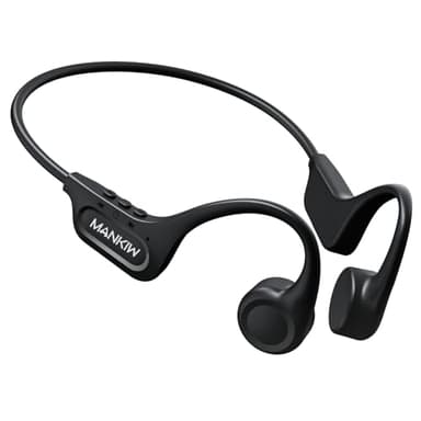 MANKIW Casque Conduction Osseuse, Écouteurs Open Ear Bluetooth 5.3, Port de Charge Type-C, Casque Open Ear IPX5 pour Fitness, Course, Conduite, Randonnée