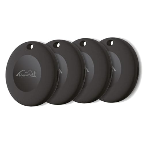 Lifemate Life Tag Traceur GPS (4-Pack), Balise Bluetooth Compatible Android/Google Localiser Mon Appareil, Étanche IP65, Batterie Longue Durée, Signal Sonore, Mode Perdu, Compact et Sécurisé