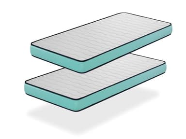 DORMISSIMO Pack 2 Matelas 80x200 Promo Confort Épaisseur 14 CM Ergonomique, Respirant, Mémoire. Idéal pour lit gigogne