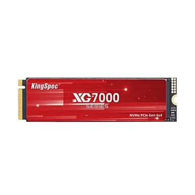 KingSpec 1To M.2 SSD 2280 NVMe PCIe Gen4x4, Vitesse de Lecture jusqu'à 7400 Mo/s, 3D NAND Flash Interne SSD - Compatible avec PS5/PC