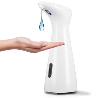 Zaxiva Distributeur de Savon Automatique, 200ml Distributeur de Savon Liquide avec capteur Infrarouge, IPX6 étanche sans Contact Distributeur Savon, Adapté à la Cuisine, Salle de Bain