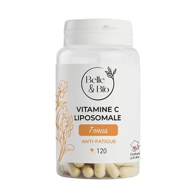 BELLE ET BIO - Vitamine C liposomale - Fabriqué en France - Action tonus anti-fatigue - 120 gélules
