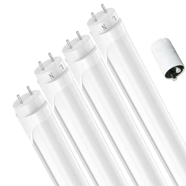 JESLED Lot de 4 tubes LED T8 G13-120 cm - Sans scintillement - 18 W - 2970 lumens (165 lm/W) - Blanc neutre 4000 K - Lampe de bureau avec démarreur - Lot de 4 tubes fluorescents
