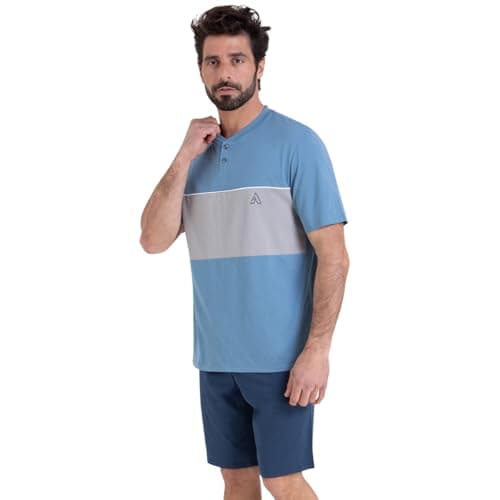 Athena Chic,Pyjama Court Col T,Nuit Homme