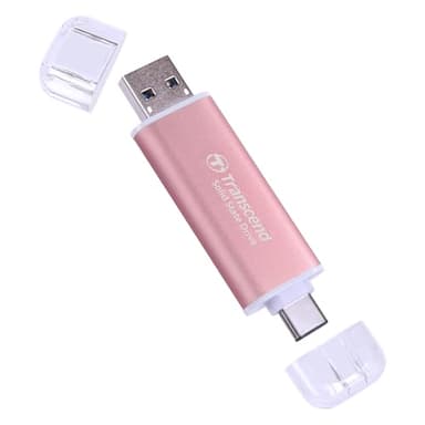 Transcend SSD Portable ESD310P 1TO, 10 Gbit/s, Type-A/Type-C Compatible avec PS4/PS5 – TS1TESD310P