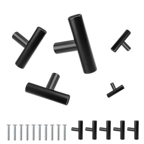 LWLWA 10 Pièces Poignee de Meuble, Acier Inoxydable Boutons de Portes pour Placards, Conception Vis Trou Profond Poignee de Meuble Cuisine, Style Simple, pour Armoires Cuisine, Coiffeuses, Tiroirs