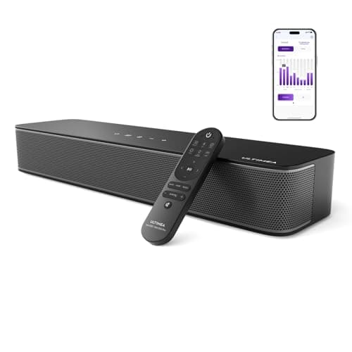 ULTIMEA 2.1ch Barre de Son TV, Caisson de Basse Intégré, App Contrôle, Barre de Son PC Tout-en-Un pour Jeux, Barres de Son Haut-Parleurs Bluetooth 5.3, Opt/AUX/Support Mural, Solo B30 Pro