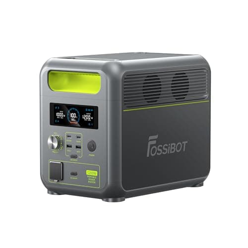 FOSSiBOT F1200 Generateur Electrique Portable 1200W, 1200Wh LiFePO4 Station électrique, 7 Sorties, UPS, BMS, 4000+ Fois, Générateur Solaire pour Camping/Jardin/RV