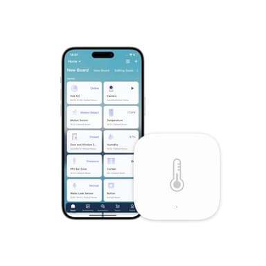 Aqara Capteur de Température et d'Humidité, NÉCESSITE AQARA HUB, Zigbee, pour la Surveillance à Distance et la Domotique, Thermomètre Hygromètre sans Fil, Compatible avec Apple HomeKit, Alexa, IFTTT