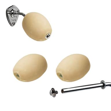 Lot porte-savon chromé + 3 savons rotatifs Provendi lait d'amande