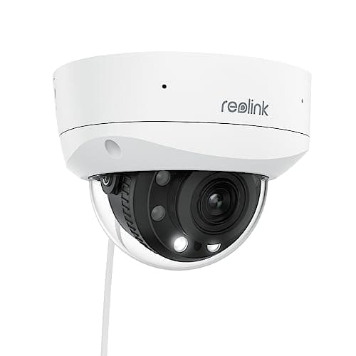 Reolink 4K Caméra de Surveillance PoE avec Zoom Optique 5X, Caméra IP avec Vision Nocturne Couleur, Audio Bidirectionnel, Détection de Personne/Véhicule/Animaux, Anti-Vandalisme IK10, IP67, RLC-843A